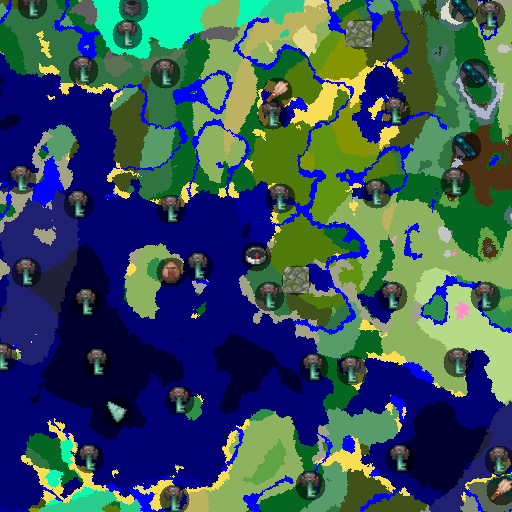 Mapa biomów seeda Minecraft -6062975776401909821 - Świątynia na czubkach drzew