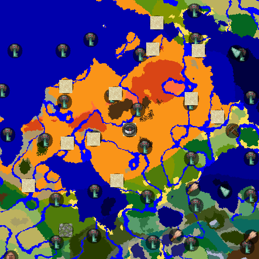 Mapa biomów seeda Minecraft 11067183474 - Świątynia nad rzeką między dwiema wioskami