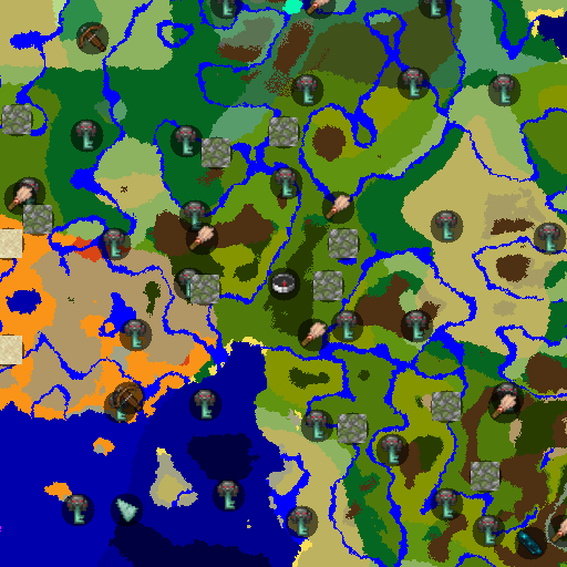 Mapa biomów seeda Minecraft 4014 - Świątynia w sercu dżungli