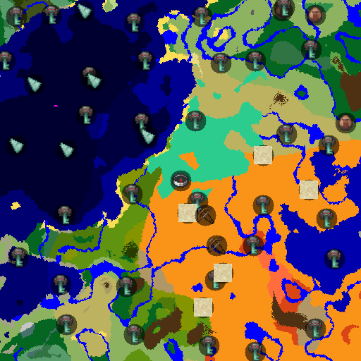 Mapa biomów seeda Minecraft -8486616159471890480 - Tropikalny Tygiel Biomów