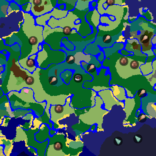 Mapa biomów seeda Minecraft 3525815545798372731 - Trzy ruiny szlaku przy spawnie