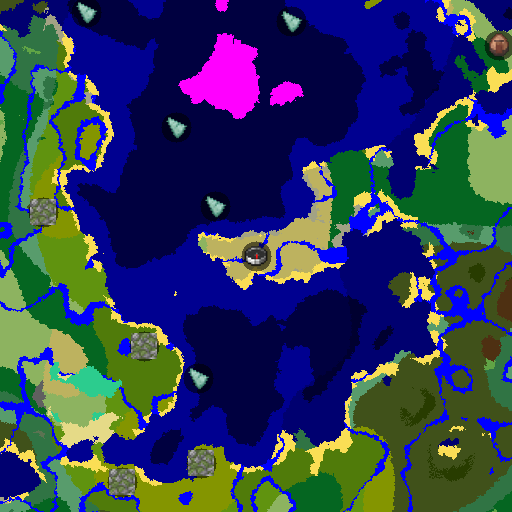 Mapa biomów seeda Minecraft -3123214652609309440 - Twierdza nad pradawnym miastem
