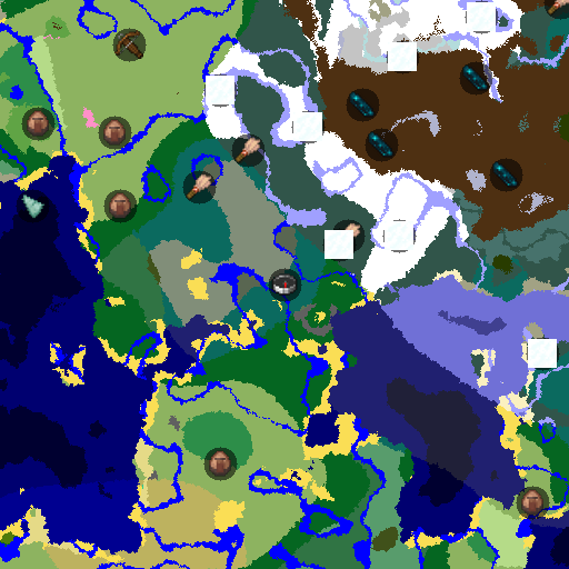 Mapa biomów seeda Minecraft 11031772 - Wielka wioska z dostępem do fortecy