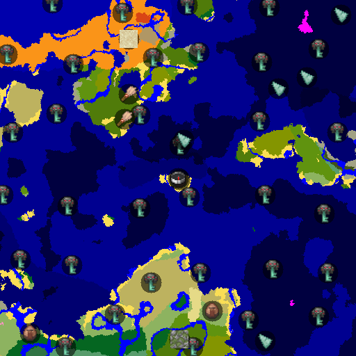 Mapa biomów seeda Minecraft 27333152113 - Wioska na wyspie z monumentem