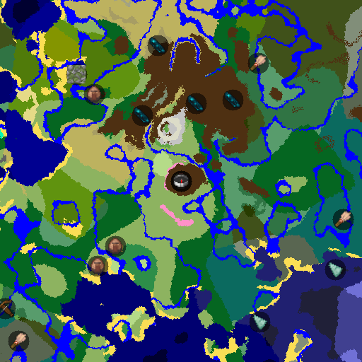 Mapa biomów seeda Minecraft 41243203149 - Wioska w pierścieniu kwitnącego gaju