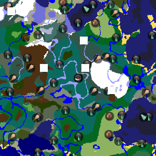Mapa biomów seeda Minecraft 2990297396645658645 - Wioska w Tajdze z Portalem i Komnatą