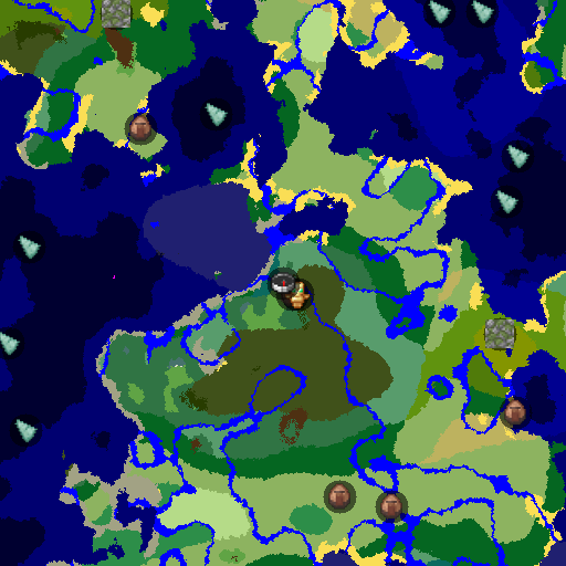 Mapa biomów seeda Minecraft 2374522903531219544 - Wioska zrośnięta z leśną rezydencją