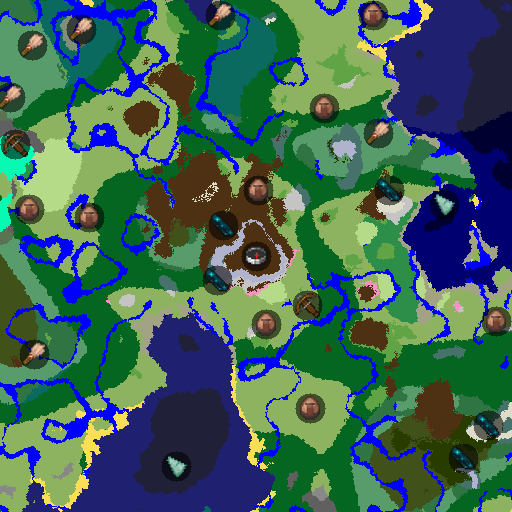 Mapa biomów seeda Minecraft -7203507603979108244 - Wiśniowa dolina w pierścieniu gór