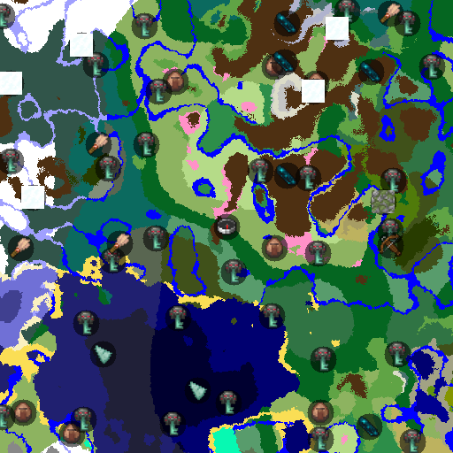 Mapa biomów seeda Minecraft -8100693724283344669 - Wiśniowa Twierdza na Szczycie