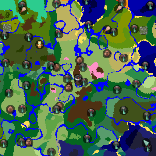 Mapa biomów seeda Minecraft 135132278163449878 - Wiśniowa Wioska Zombie