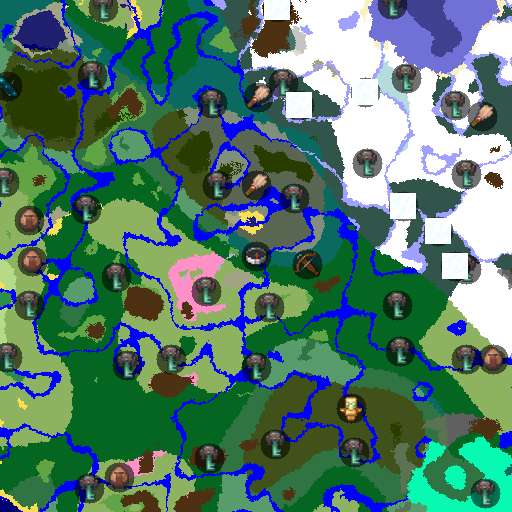 Mapa biomów seeda Minecraft -1122324726708008413 - Wiśniowy Gaj Nad Komnatą Prób