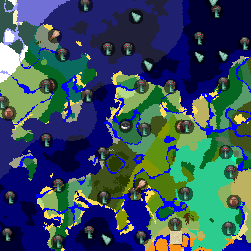 Mapa biomów seeda Minecraft 64971835648254 - Wszystkie biomy 1.21 z rzadkimi wariantami