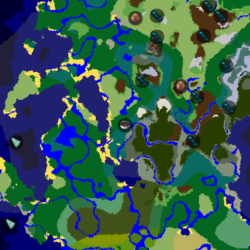 Mapa biomów seeda Minecraft 5114865292213250711 - Wszystkie biomy jaskiniowe w jednym