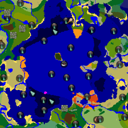 Mapa biomów seeda Minecraft 1040934860 - Wyspa Czaszka