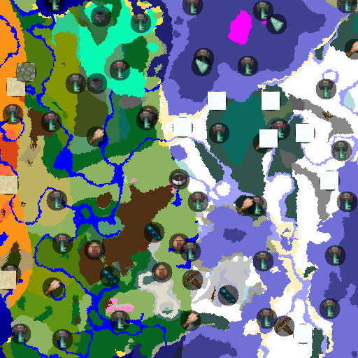 Mapa biomów seeda Minecraft -3286535658713234462 - Wyspa Muchomorowa wśród Lodowych Kolców
