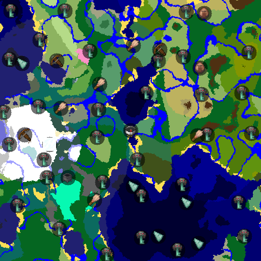 Mapa biomów seeda Minecraft -6018321323546593994 - Wyspa-Pierścień