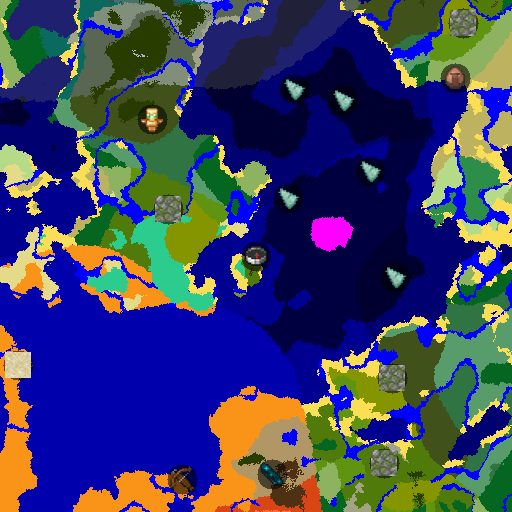 Mapa biomów seeda Minecraft -7135175970849399448 - Wyspa przetrwania: dżungla i namorzyny