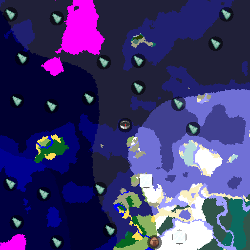 Mapa biomów seeda Minecraft 6168669096356993368 - Wyspa przetrwania z portalem do Kresu