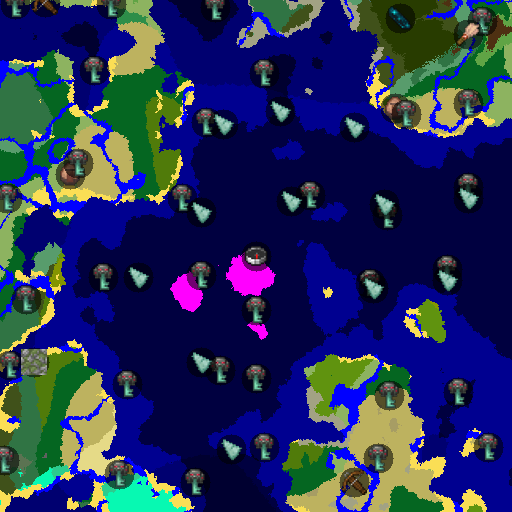 Mapa biomów seeda Minecraft -9142863513851137753 - Wyspa z Wrakiem