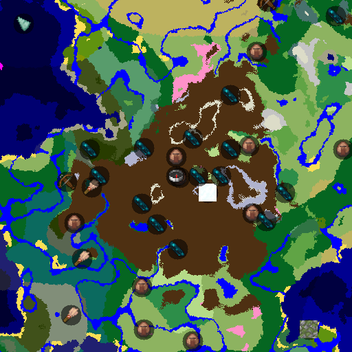 Mapa biomów seeda Minecraft 8764718009920 - Wzgórza, doliny i starożytne miasta