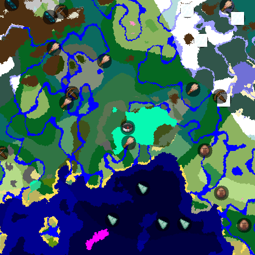Mapa biomów seeda Minecraft 7369926378691353227 - Zatopione ruiny na bagnach