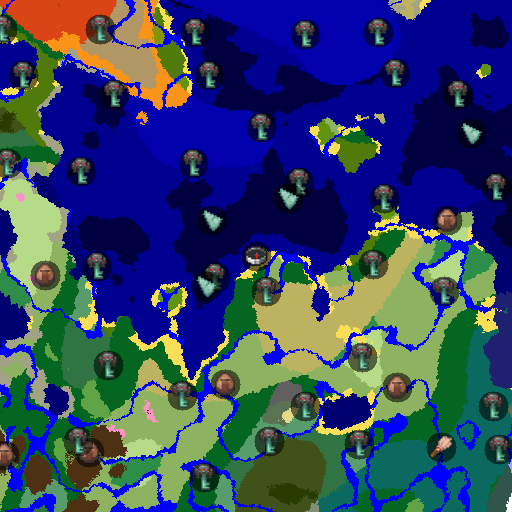 Mapa biomów seeda Minecraft 49128 - Żółwia Plaża i Leśna Komnata Prób